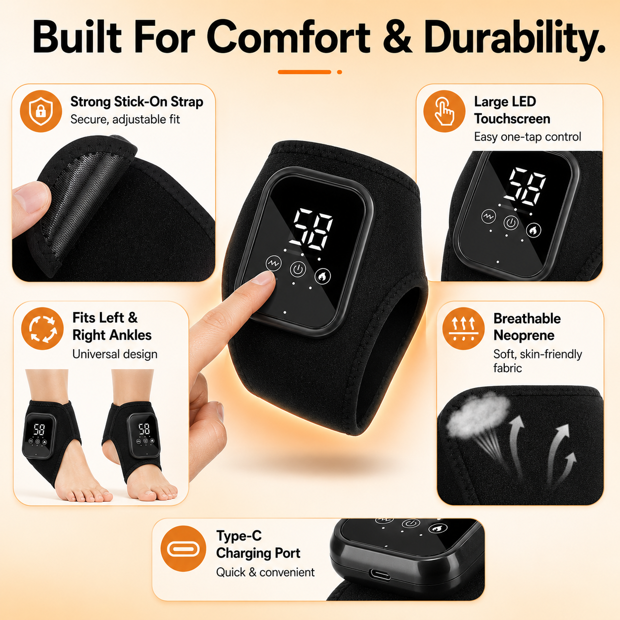 FitWrld Heated Ankle Massager