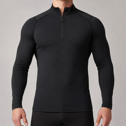 Performance Quarter-Zip Mock Neck Top
