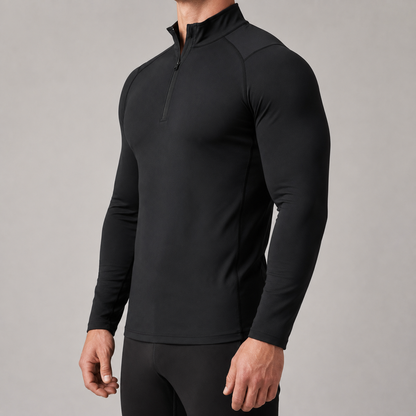 Performance Quarter-Zip Mock Neck Top