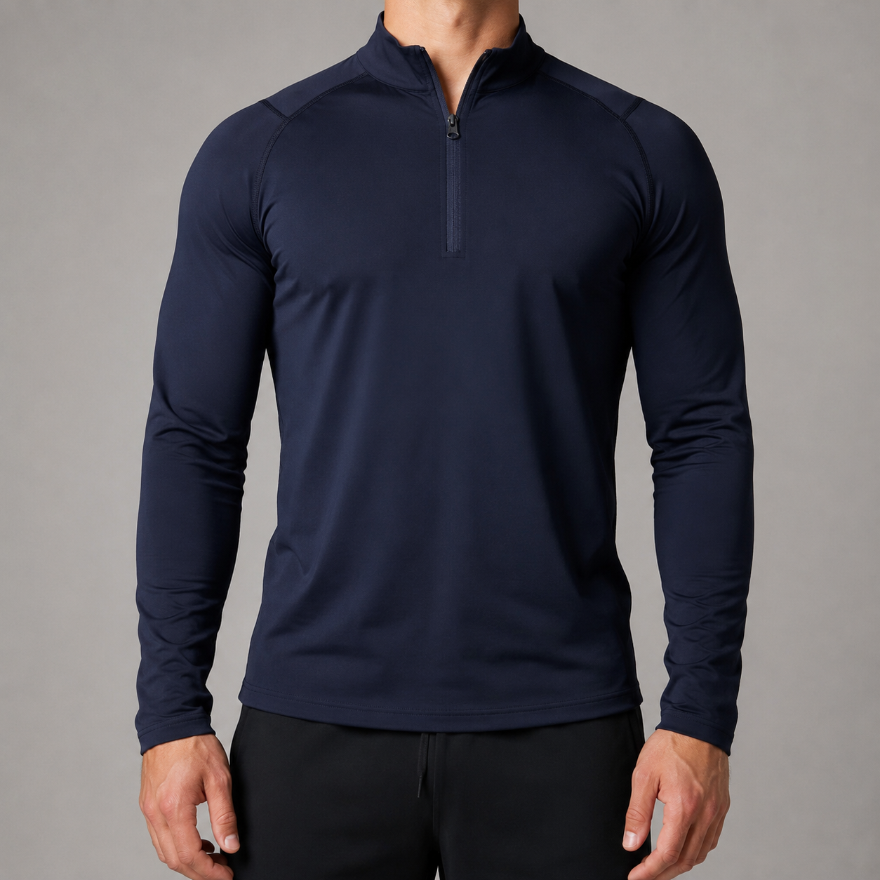 Performance Quarter-Zip Mock Neck Top