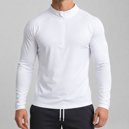 Performance Quarter-Zip Mock Neck Top