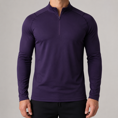 Performance Quarter-Zip Mock Neck Top