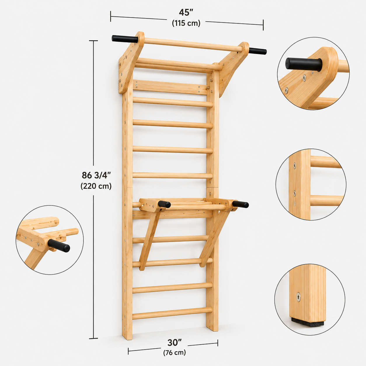 Wooden Wall Ladder Gym