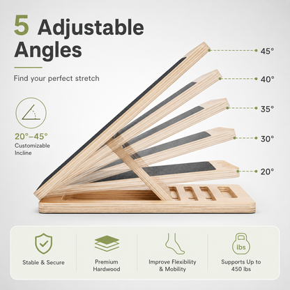Adjustable Wooden Slant Board for Calf Stretching