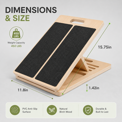 Adjustable Wooden Slant Board for Calf Stretching
