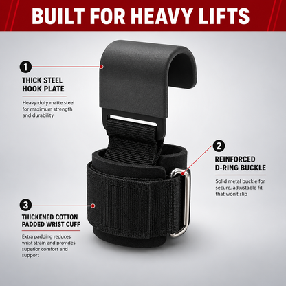 FitWrld Heavy Duty Lifting Hooks