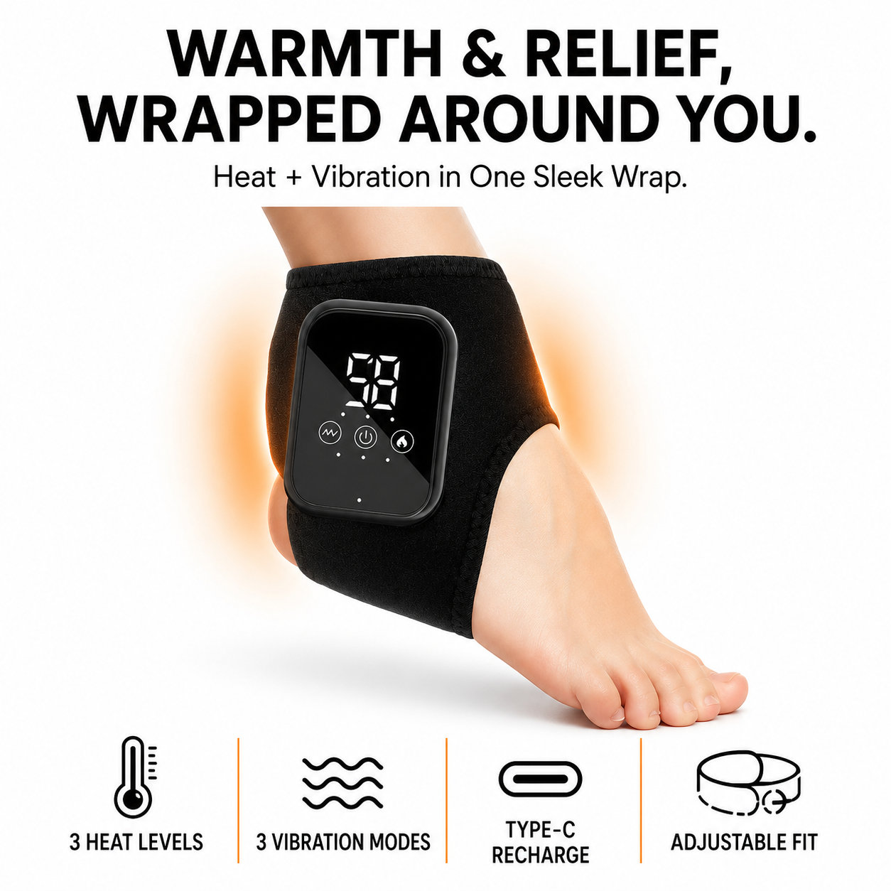 FitWrld Heated Ankle Massager