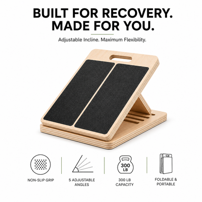 Adjustable Wooden Slant Board for Calf Stretching