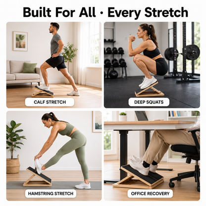 Adjustable Wooden Slant Board for Calf Stretching